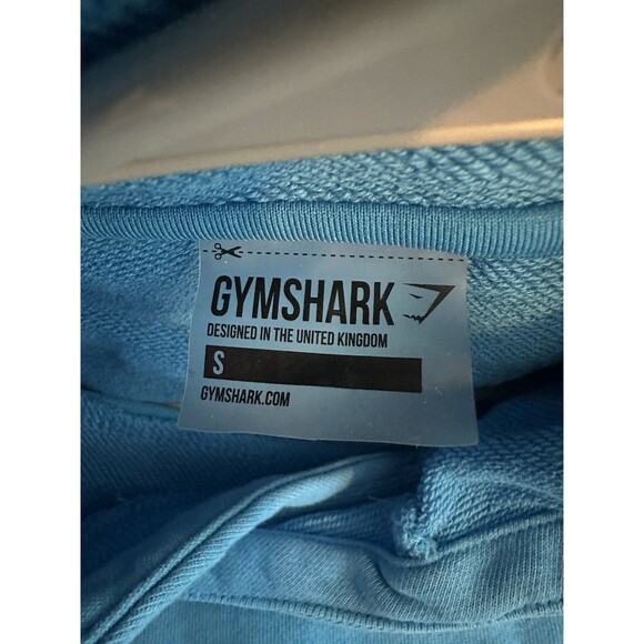 Gymshark Cropped Hoodie Women's Small Sweatshirt Workout Active Blue - Picture 5 of 6